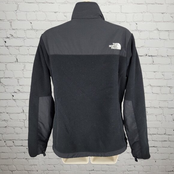 The North Face Black Polartec Fleece Nylon Full Zip Mock Neck Jacket Medium M - Picture 2 of 16